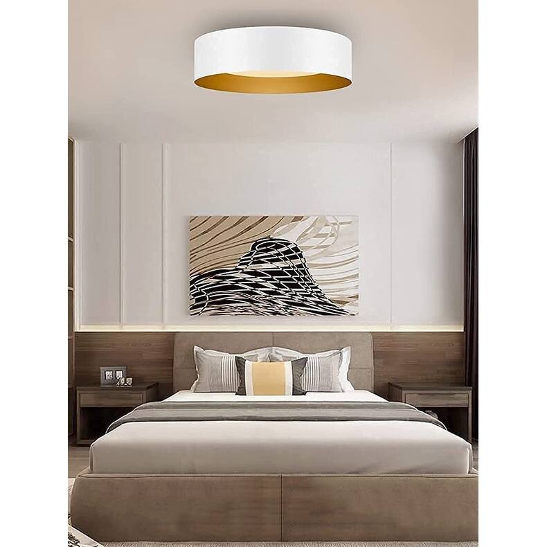Modern Minimalist Round Drum Flush Mount Ceiling Lights