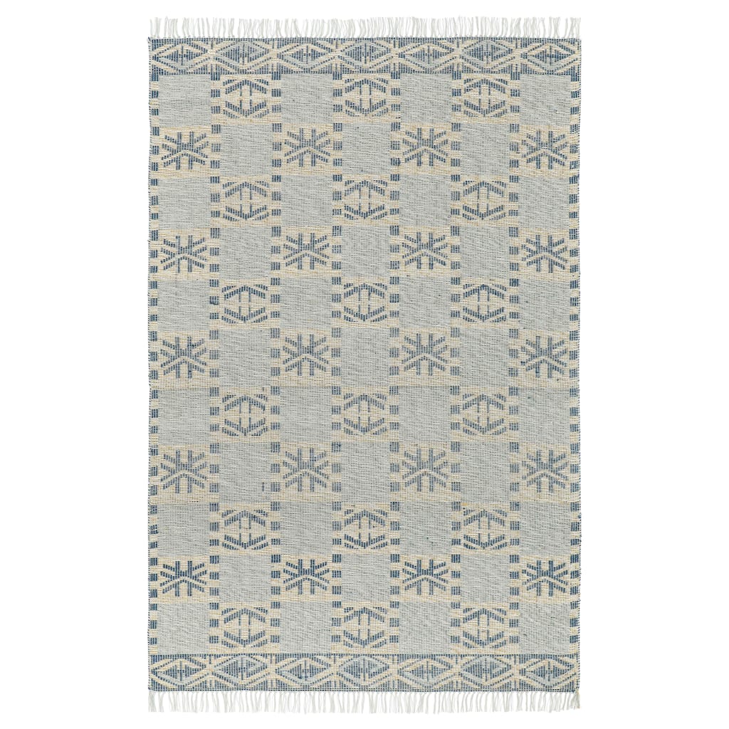 Terra by Obeetee Aurora Raha Blue Rug