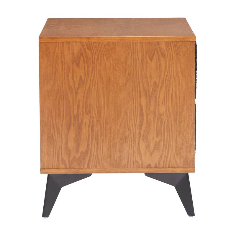 Zarif Nightstand Black & Walnut