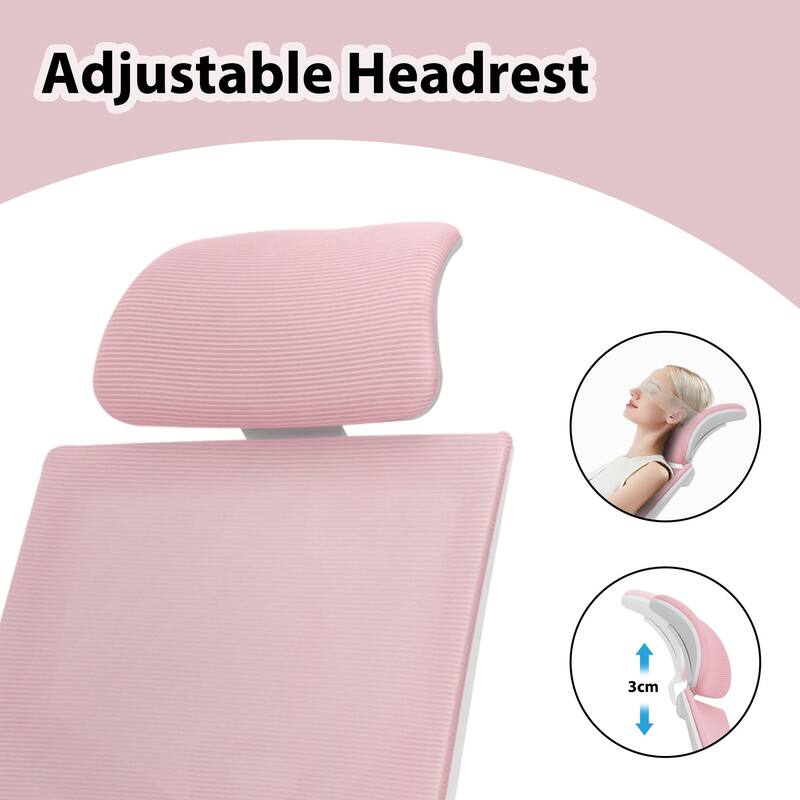 Ergonomic Mesh Office Chair with Adjustable Lumbar Support & Footrest