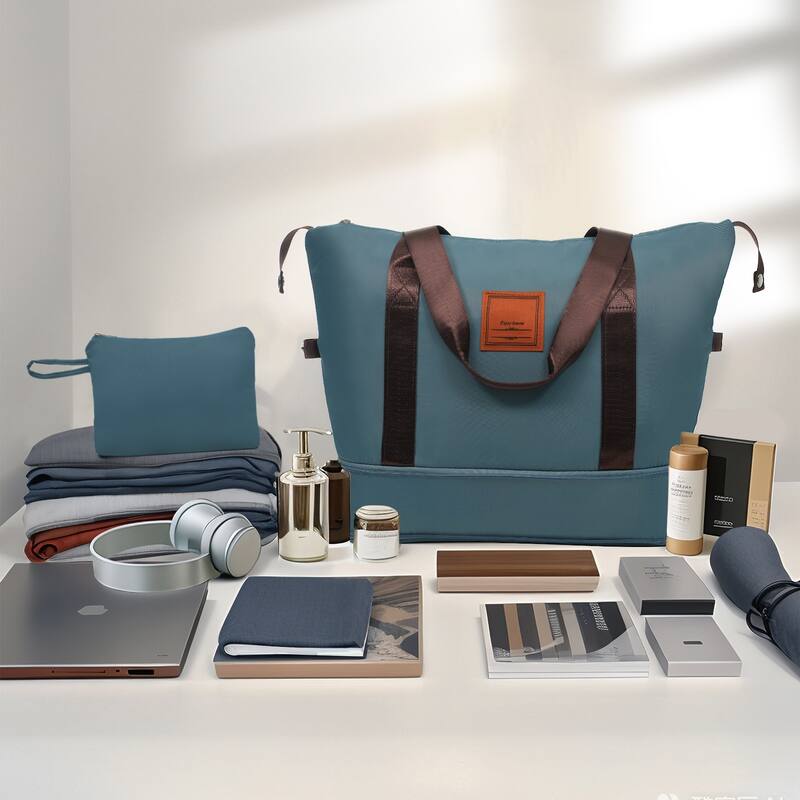 3 Piece Carry on Luggage Set, ABS Hardshell Lightweight Durable Suitcase with Wheels and Duffel Bag & Toiletry Bag, for Travel