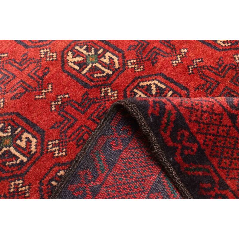 ECARPETGALLERY Hand-knotted Teimani Dark Red Wool Rug - 3'5 x 5'9