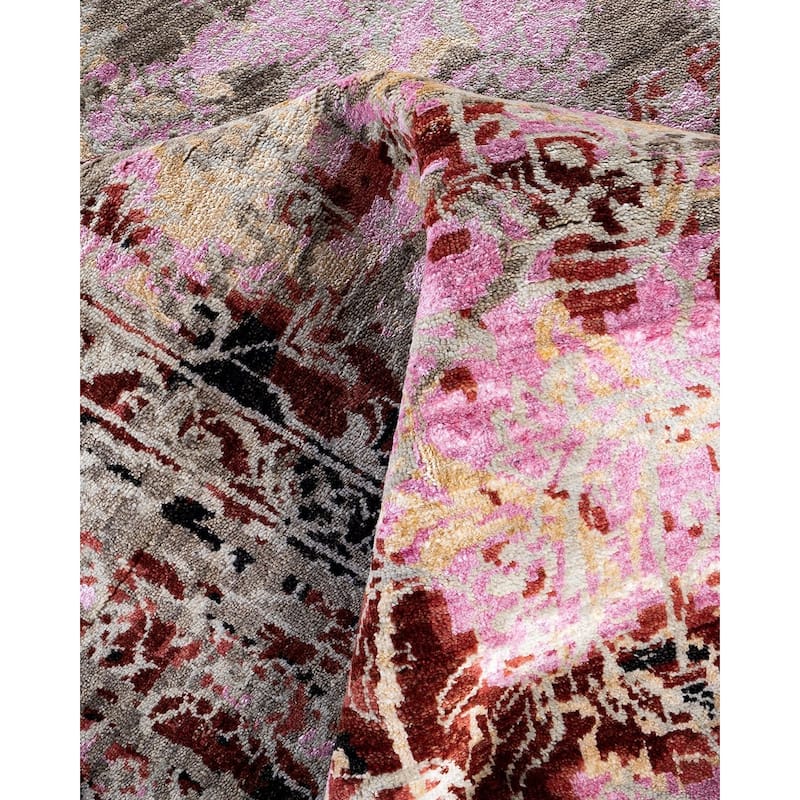 Ikat One-of-a-Kind Hand-Knotted Area Rug, Brown - 8' 1" x 10' 1"
