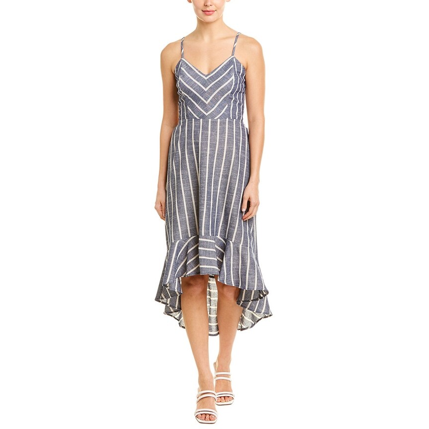Shop Bailey Blue High Low Midi Dress Size 12 Overstock