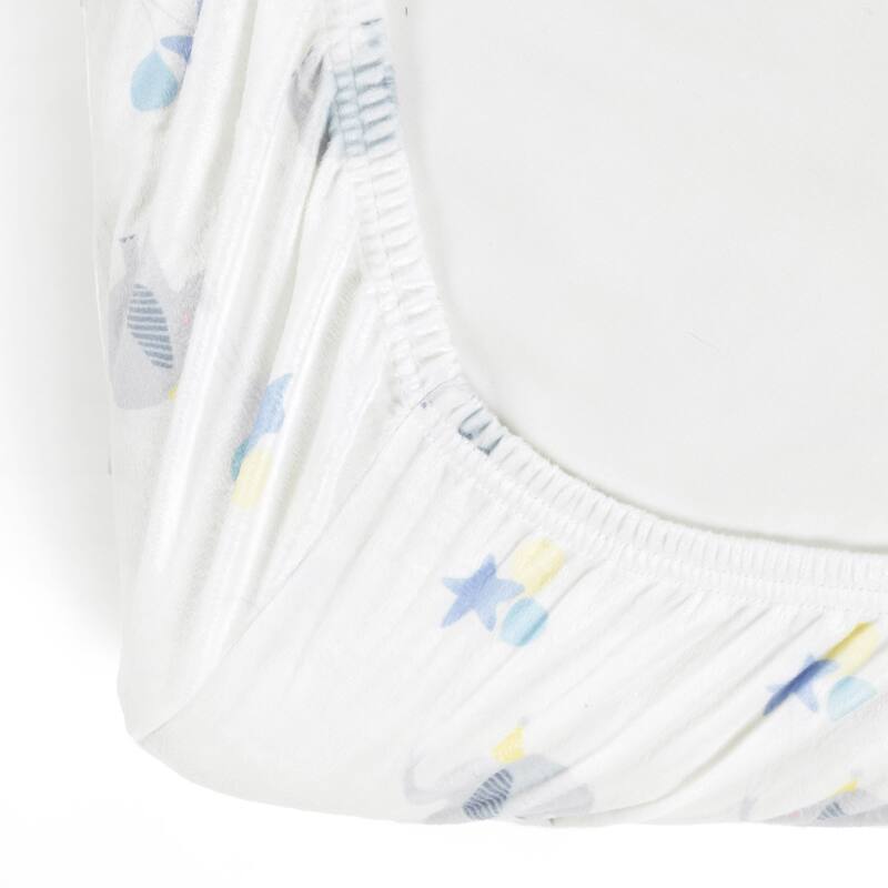 Lush Decor Baby Elephant Balloon Soft & Plush Fitted Crib Sheet - 52"x 28" x 9"