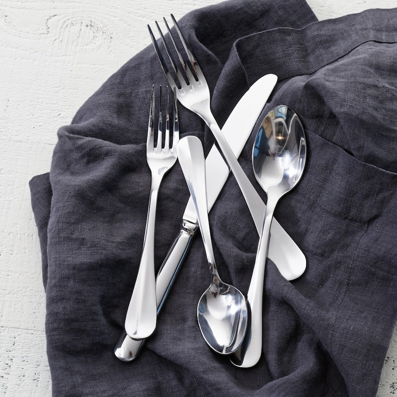 Fortessa Bastille 18/10 Stainless Steel, 20 Piece Flatware Set (Service for 4), Silver - 20 Piece Set