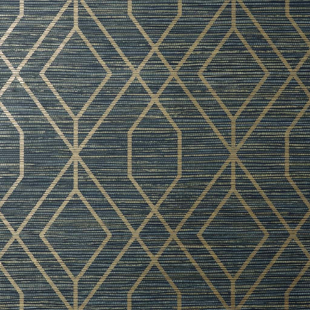 Fine Decor Fusion Navy Trellis Wallpaper