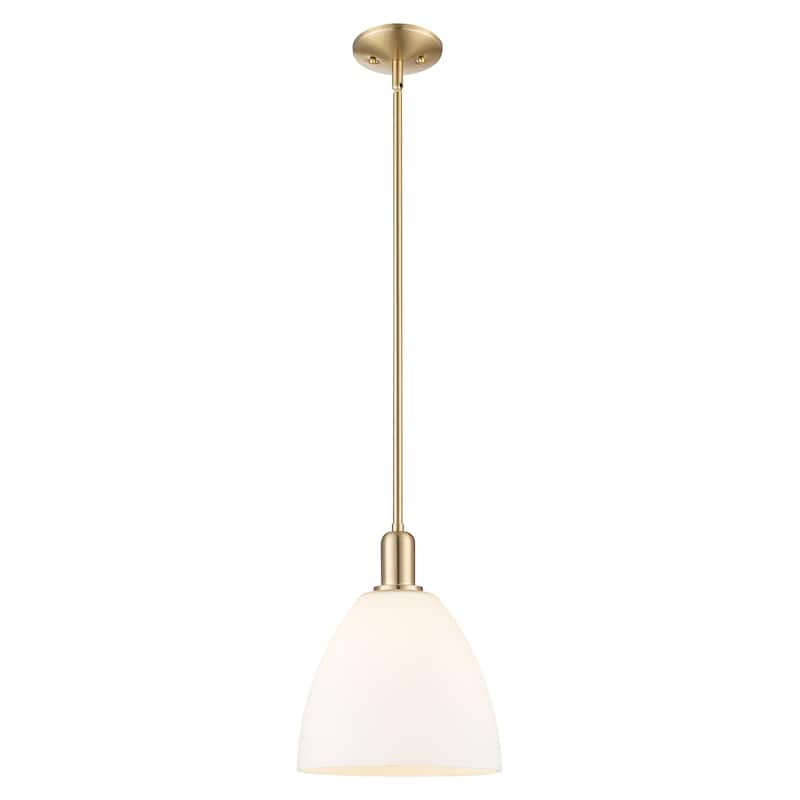 Innovations Lighting Endless Possibilities Arcadia - Bristol - 1 Light 9" Stem Hung Mini Pendant - Champagne Bronze/Matte White