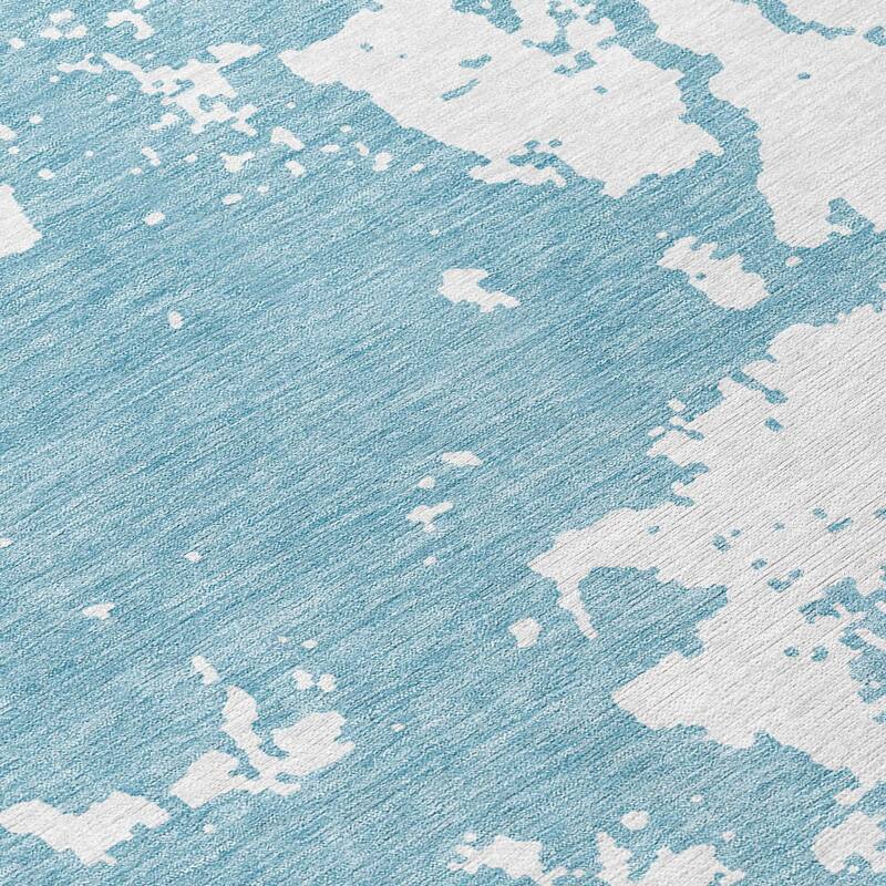Machine Washable Indoor/ Outdoor Chantille Abstract Rug