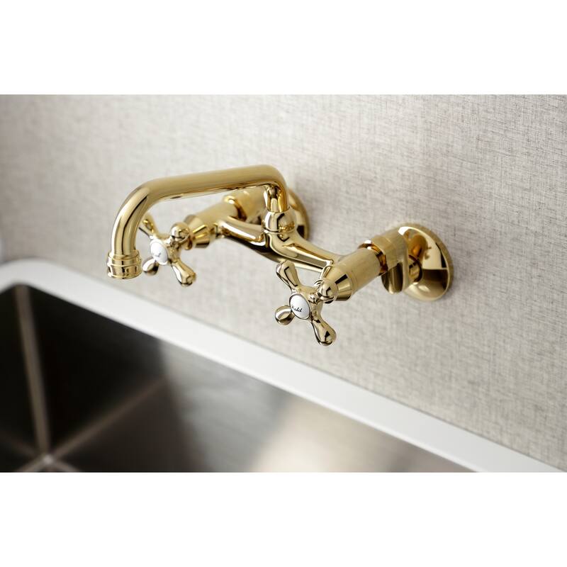 Traditional Two Handle Wall Mount Kitchen Faucet