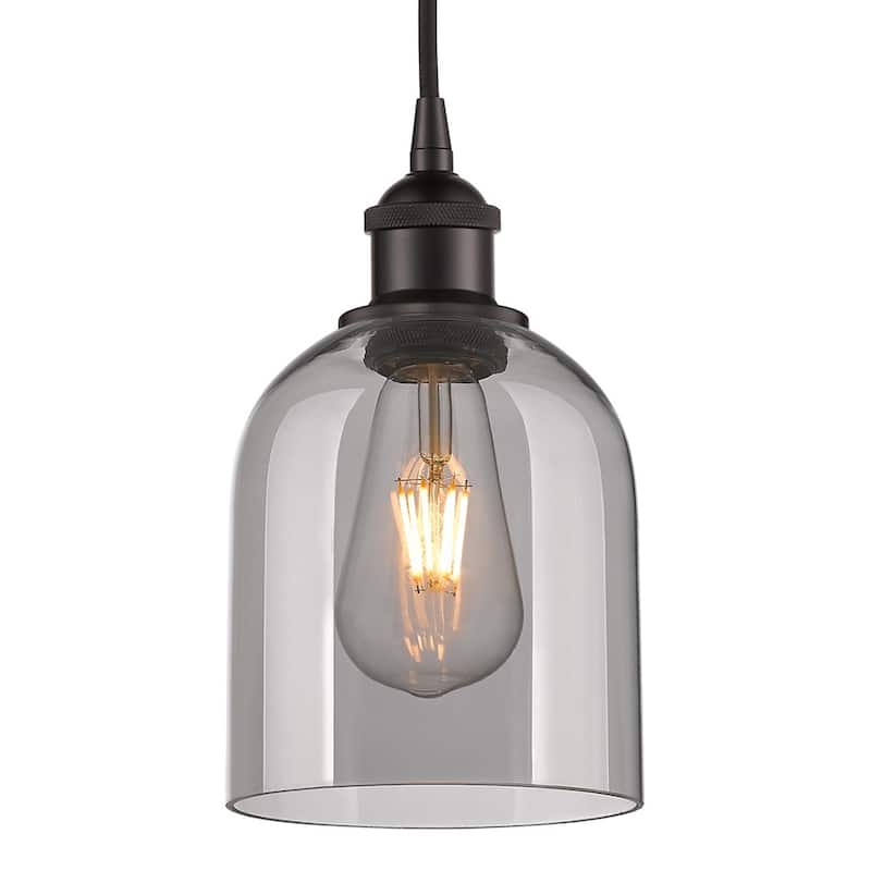 Innovations Lighting 616-1P 10 6 Bella Pendant Bella 6" Wide Cord-Hung - Oil Rubbed Bronze / Light Smoke