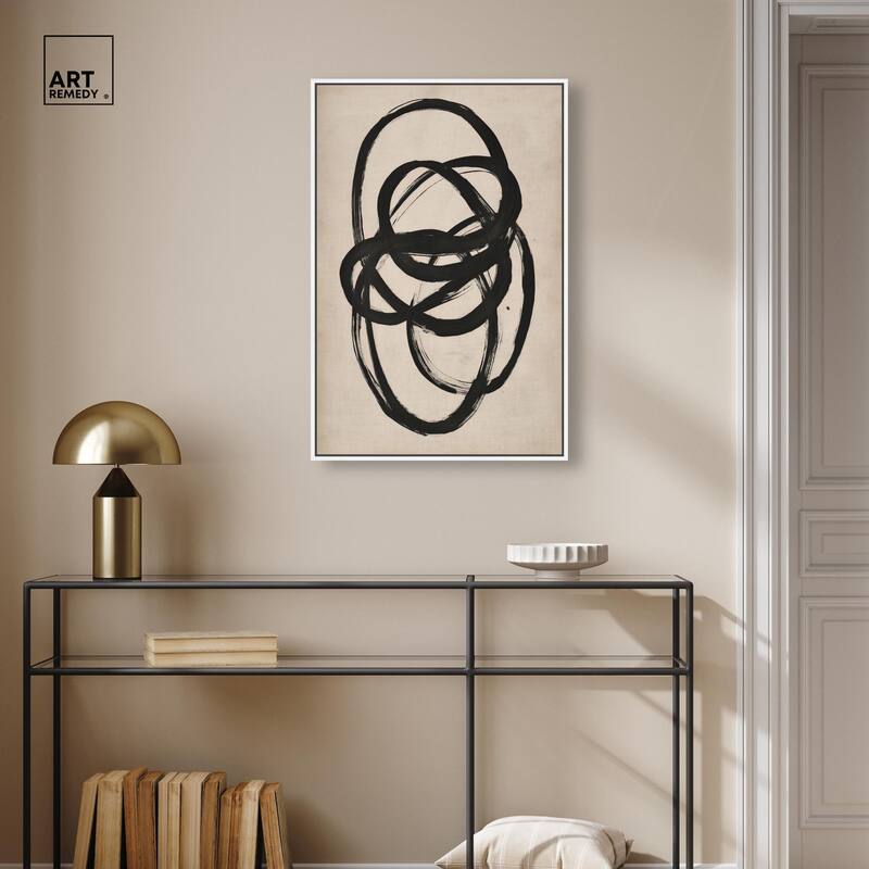 Beige Black I Canvas by Art Remedy