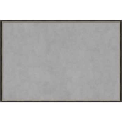 Amanti Art Theo Black Silver Narrow Framed Magnetic Board