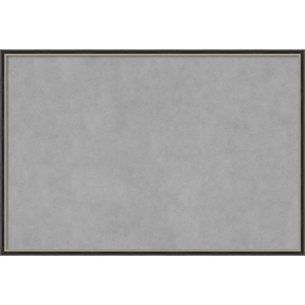 Amanti Art Theo Black Silver Narrow Framed Magnetic Board