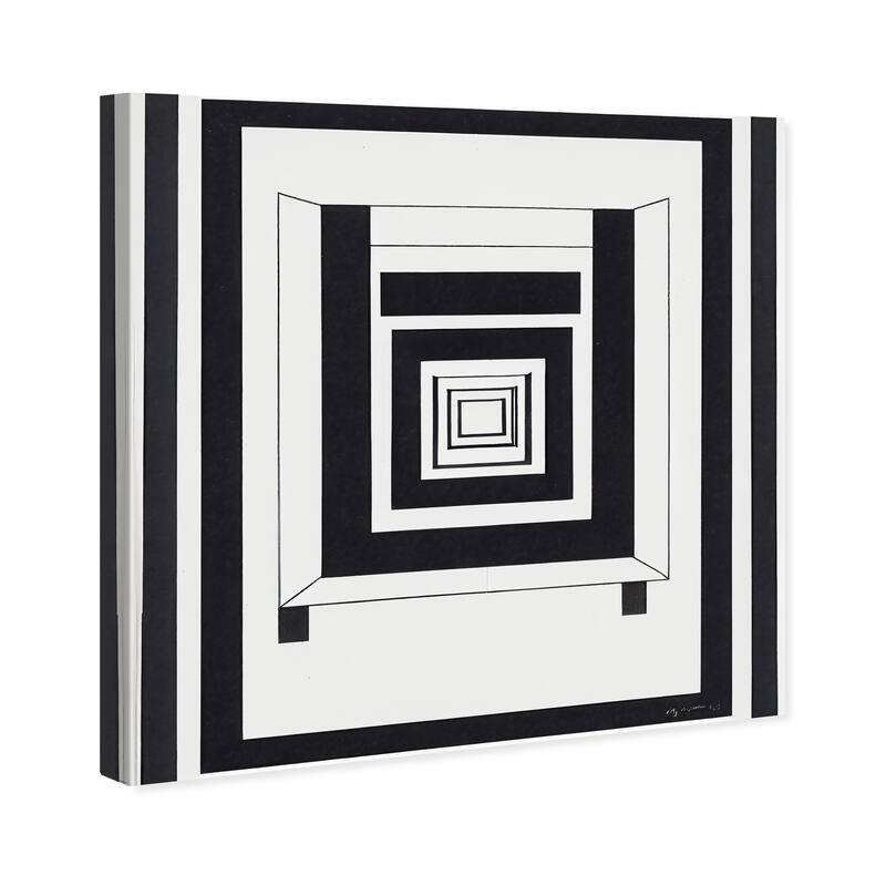 Wynwood Studio Canvas Abstract Minimalist Gate Black and Modern & Contemporary Wall Art Canvas Print