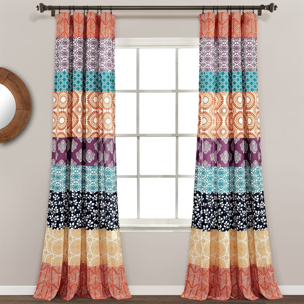The Curated Nomad La Boheme Striped Window Curtain Panel Pair