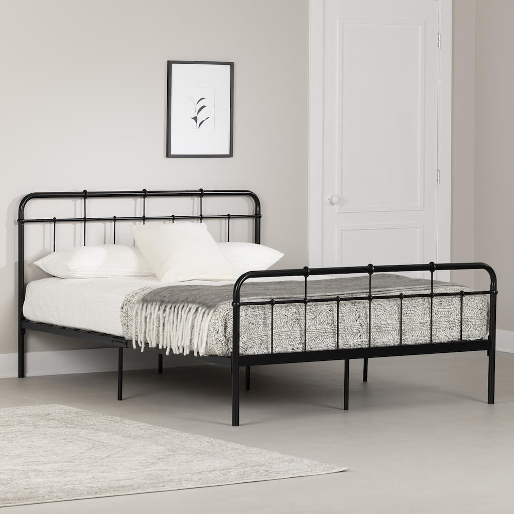 South Shore Tassio Metal Complete Platform Bed