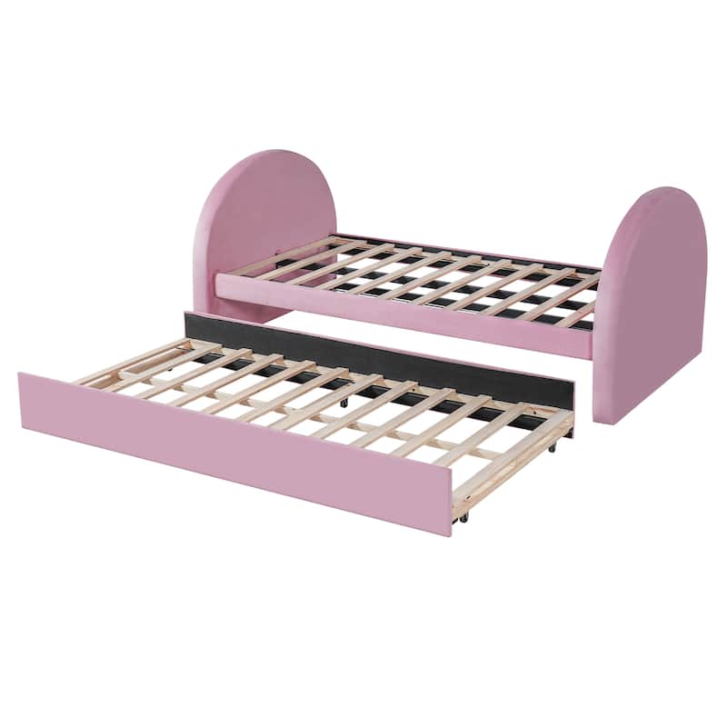 Christopher Knight Home - Modern Upholstered Velvet Daybed with Pull-Out Trundle