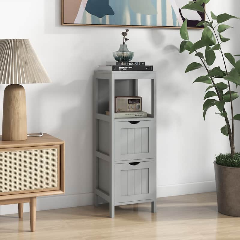 Costway Bathroom Floor Cabinet Freestanding Side Storage Organizer - See Details
