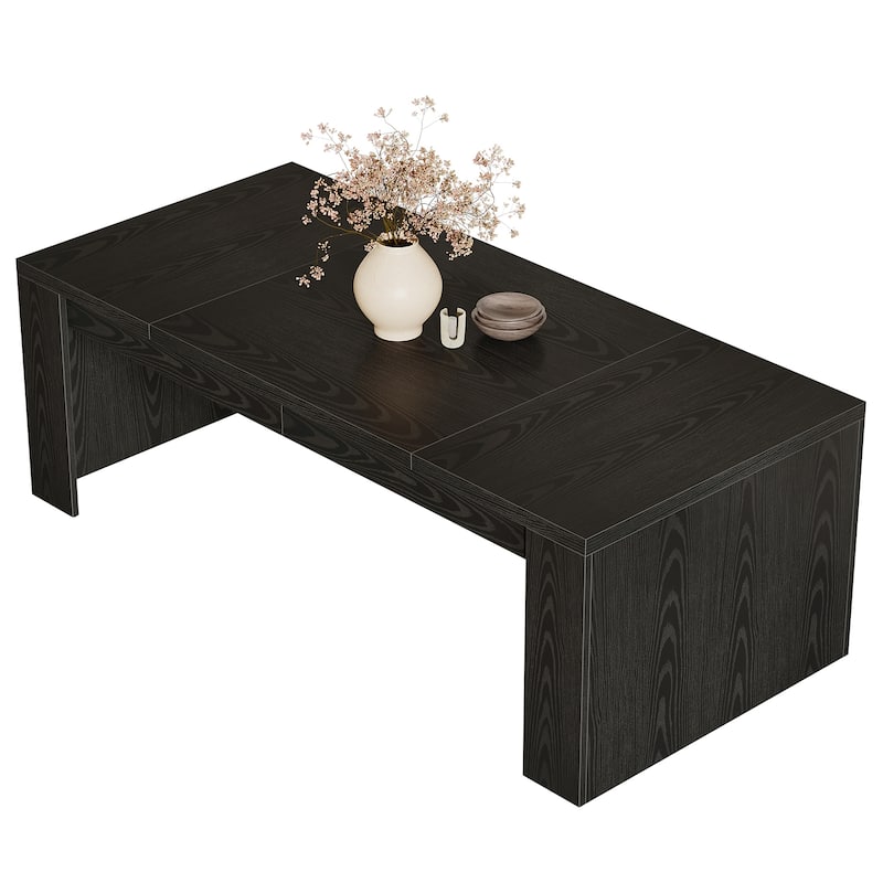 70.86-Inch Rectangular Dining Table for 6-8, Farmhouse Wooden Kitchen Table