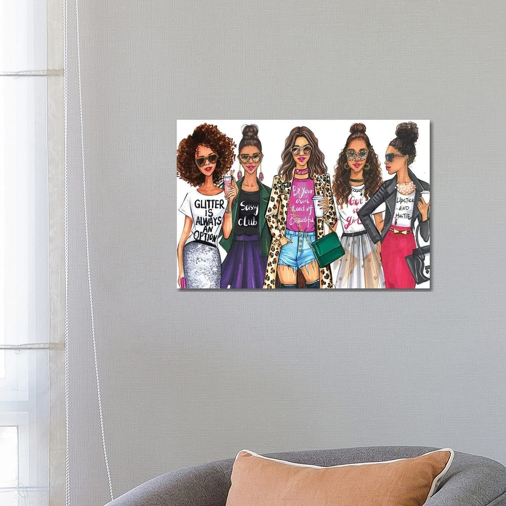 iCanvas 'Fashionistas, African American' by Rongrong DeVoe Canvas Print