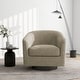 preview thumbnail 112 of 186, Modern Upholstered Barrel Chair Swivel Accent Chair for Living Room Linen - Light Brown/Linen