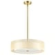 preview thumbnail 70 of 71, 3-Light 20"W Drum Fabric Semi Flush Mount Pendant Chandelier