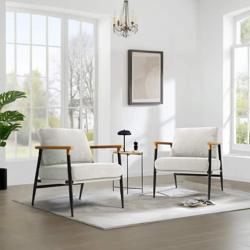 2 Set Upholstered Accent chair Club Chair for Living Room