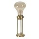 preview thumbnail 4 of 6, Glass 55" Light Bulb Floor Lamp, Gold 53.0"H - 11.0" x 11.0" x 53.0"