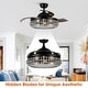 preview thumbnail 5 of 11, 42" Modern Black 3-Light Crystal Ceiling Fan Chandelier with Remote