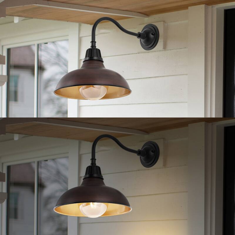 Stanley 12.25" Indoor/Outdoor LED Gooseneck Arm Sconce, By JONATHAN Y