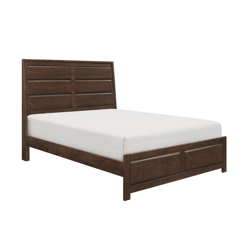 Espresso Finish Contemporary Design King Bed Wooden Bedroom Furniture 1pc