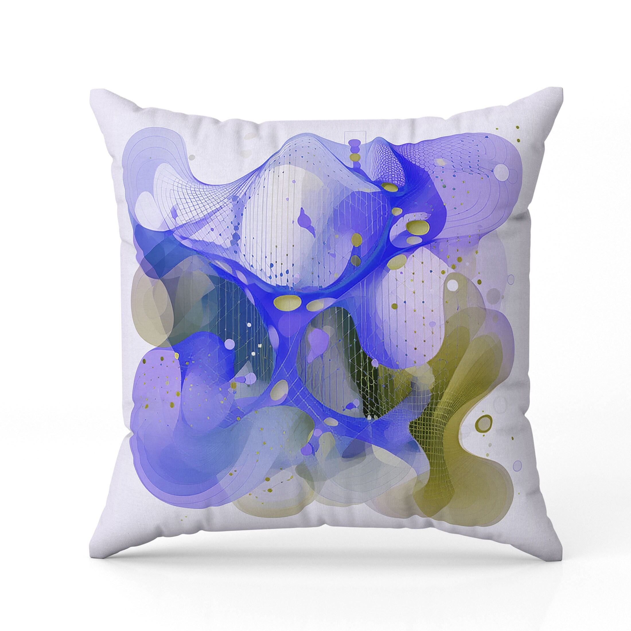Whimsical Waves Throw Pillow26x26 Faux Suede