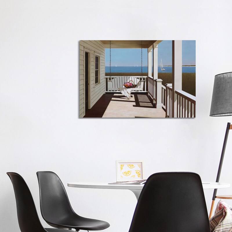 iCanvas "Flower Basket On Swing Chair" by Zhen-Huan Lu Canvas Print - 26x40x1.5