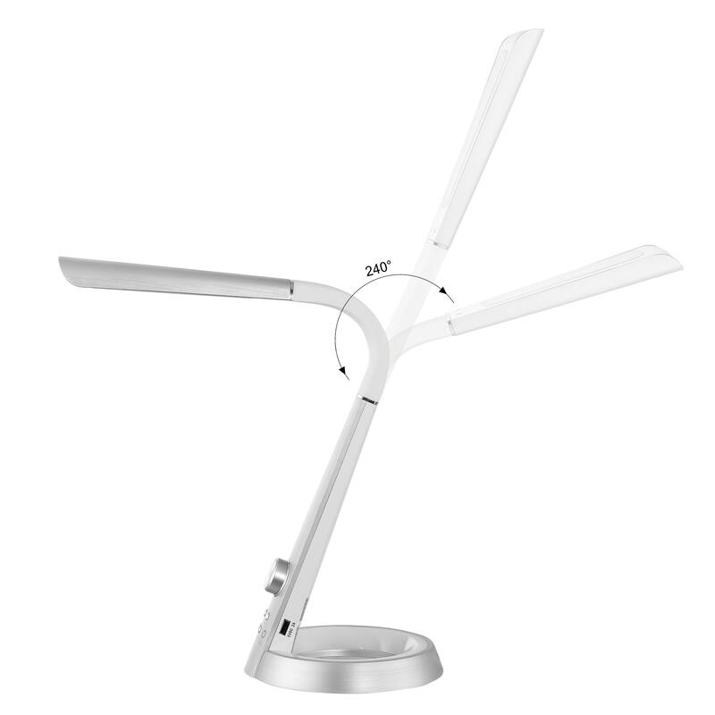 Dixon 19" Aluminum Contemporary Minimalist Adjustable Head Dimmable USB Charging LED Task Lamp, Black by JONATHAN Y - 18.5"