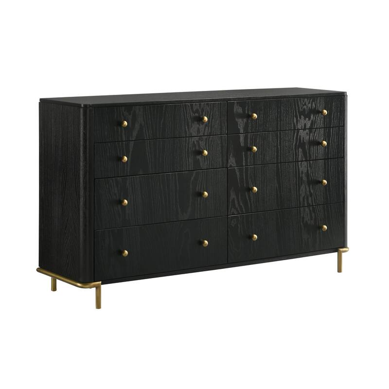 Anser Black and Grey 5-piece Bedroom Set