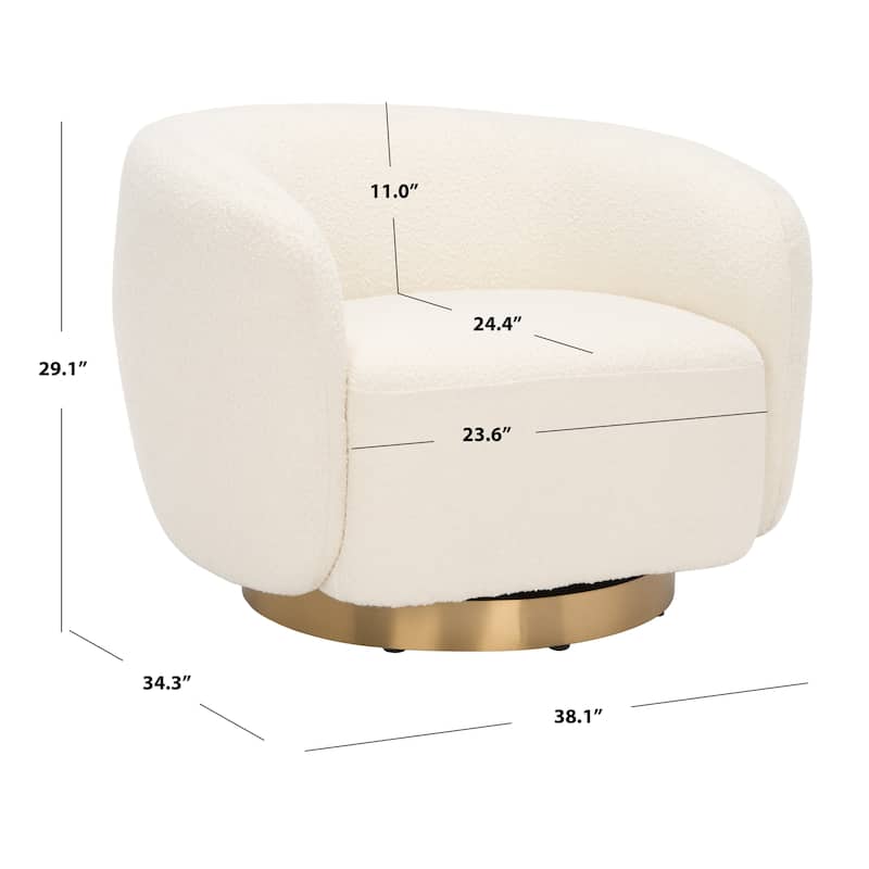 SAFAVIEH Home Bernard Swivel Accent Chair - 38"W x 34"D x 29"H