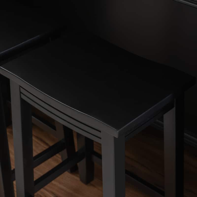 Posie Wooden Kitchen Island Set with Two Stools