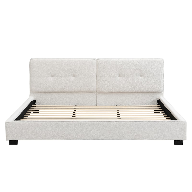 Christopher Knight Home - Oliver Velvet Upholstered King Platform Bed with Tufted Elegance