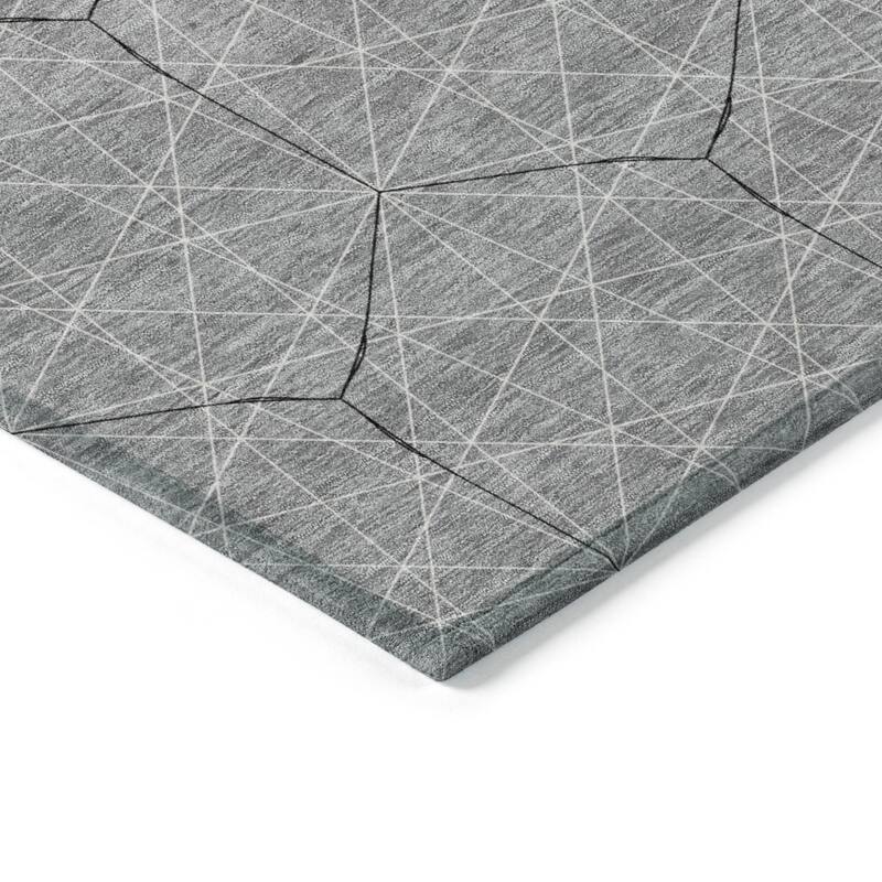 HomeRoots Geometric Transitional Rectangle Outdoor Rug