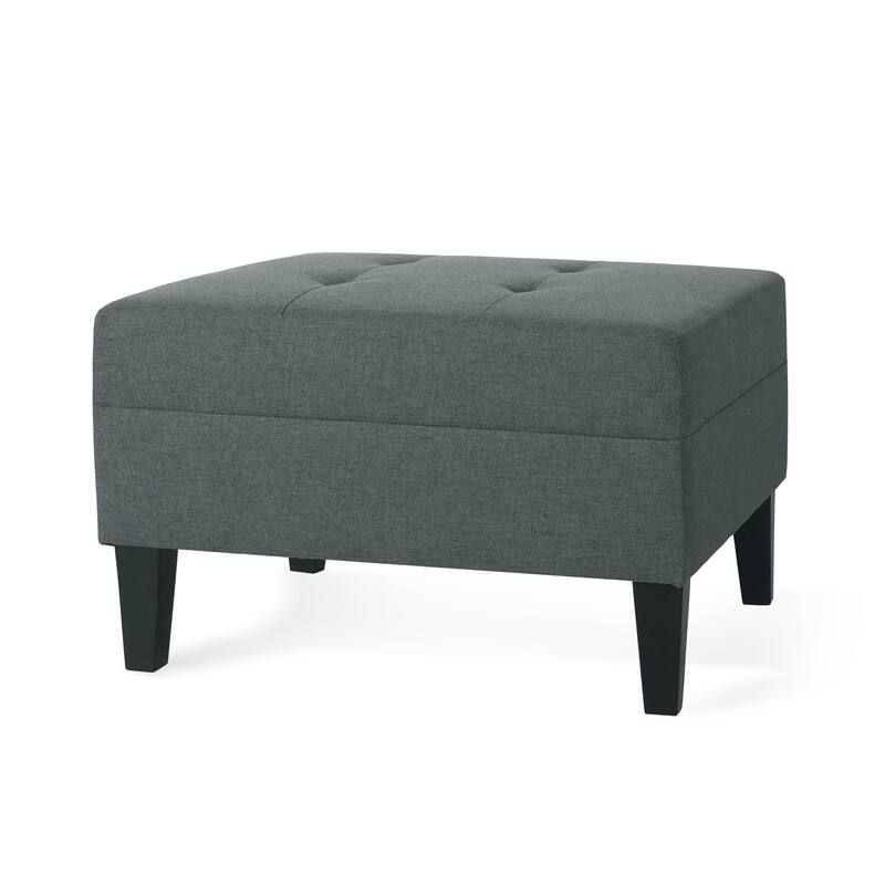 Tiernan Tufted Fabric Ottoman by Christopher Knight Home