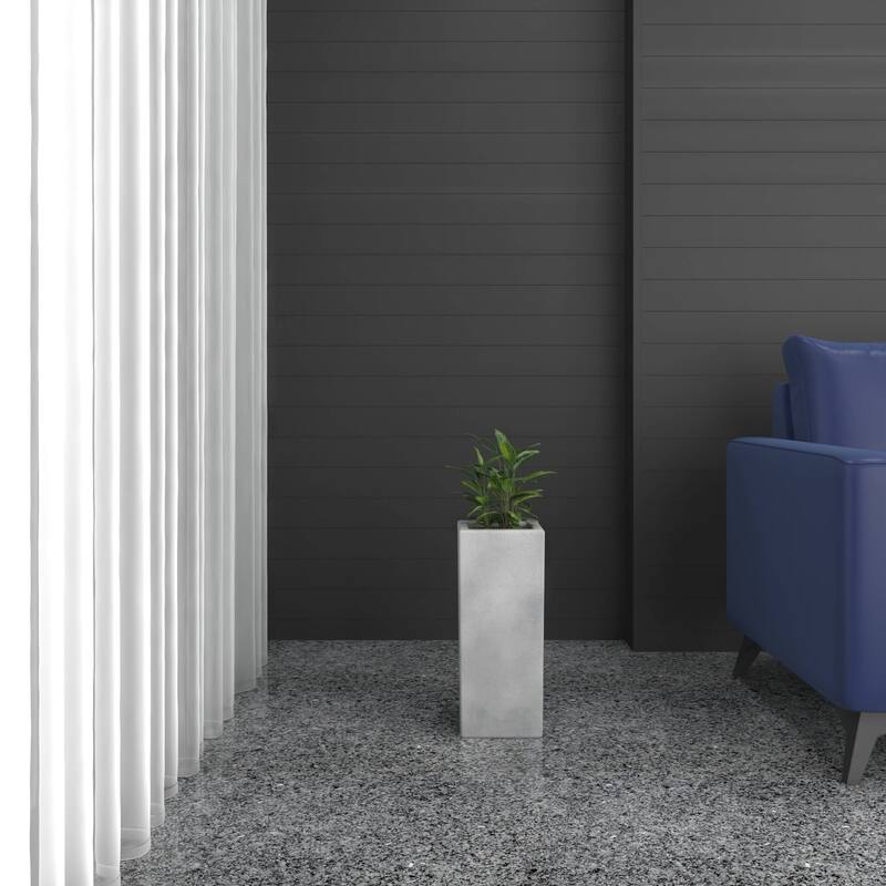 Modern Tall Square in Fiberstone and MGO Clay Planter Terra Series