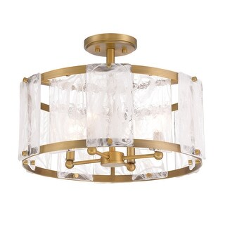 Minka Lavery 3635 Veil 4 Light 18" Wide Semi-Flush Drum Ceiling