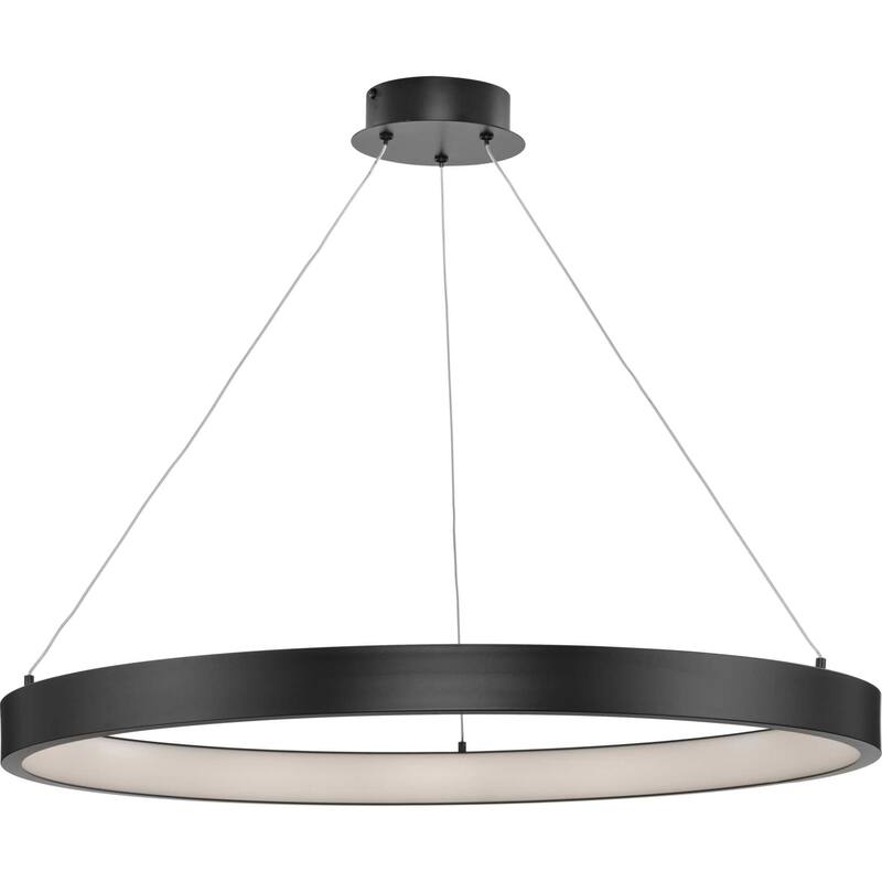 Progress Lighting P500370-30 Inverse LED 30" Wide LED Ring Chandelier - Matte Black