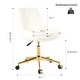 preview thumbnail 11 of 43, Modern Teddy Fleece Fabric with Metal Legs with Lift Adjustment, Swivel Office Chair