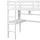 preview thumbnail 7 of 7, Twin Loft Bed with Built-in Desk and Bookcase Guardrails, White