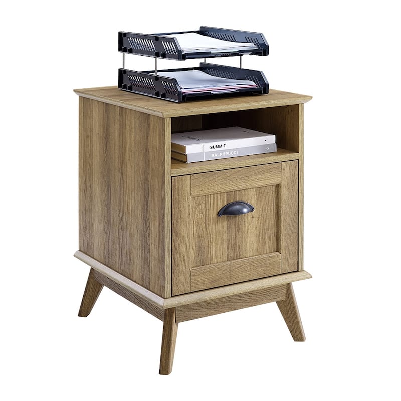 Caffoz Wooden Home Office File Cabinet with Fully Extended Drawer