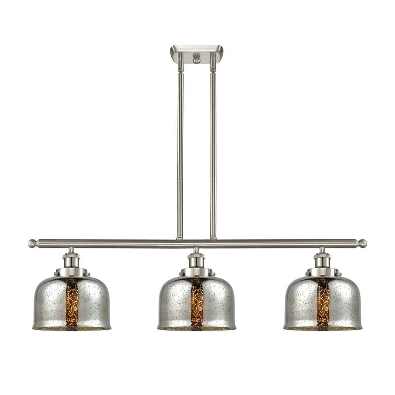 Innovations Lighting 916-3I-11-36 Bell Linear Bell 3 Light 36" Wide - Brushed Satin Nickel / Silver Plated Mercury