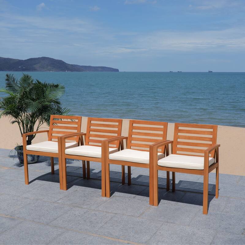 SAFAVIEH Outdoor Silviana 5-Piece Dining Set - 59Wx35Dx30H