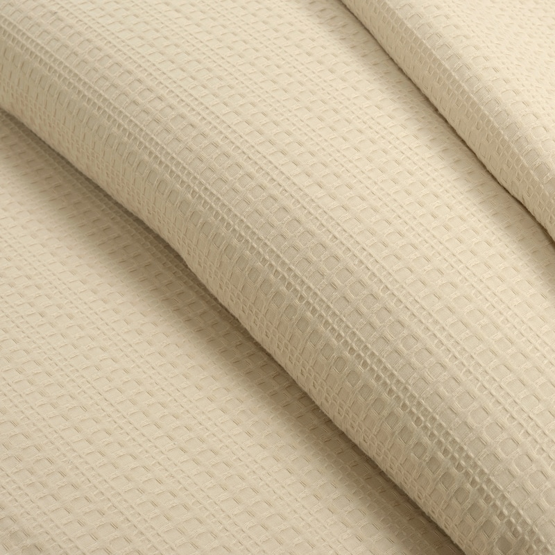Lush Decor Haniya Solid Waffle Woven Cotton Textured Comforter Set